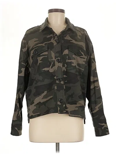 Pre-owned Atm Anthony Thomas Melillo Long Sleeve Button Down Shirt In Green