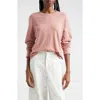 Atm Anthony Thomas Melillo Women's Slub Jersey Crewneck Long-sleeve T-shirt In Ballet Pink