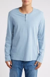 Atm Anthony Thomas Melillo Men's Classic Jersey Henley Shirt In Hazy Blue