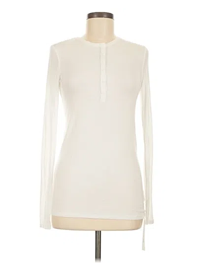 Pre-owned Atm Anthony Thomas Melillo Long Sleeve Top Ivory Turtleneck Tops