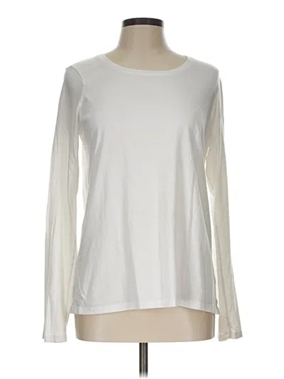 Pre-owned Atm Anthony Thomas Melillo Long Sleeve T-shirt In Ivory