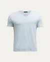 Atm Anthony Thomas Melillo Slim Fit V-neck Cotton T-shirt In Blue