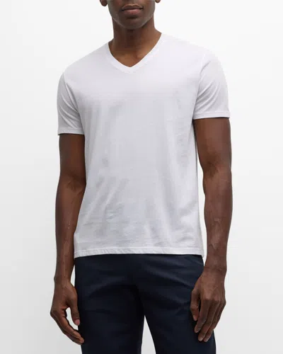 Atm Anthony Thomas Melillo Men's Classic Jersey V-neck T-shirt In White