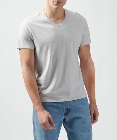 Atm Anthony Thomas Melillo Men's Classic Jersey V-neck T-shirt Cotton In Gray