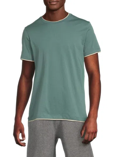 Atm Anthony Thomas Melillo Men's Contrast Trim Cotton T-shirt In Blue