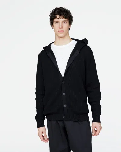 Atm Anthony Thomas Melillo Men's Cotton Cashmere Cardigan Hoodie In Black