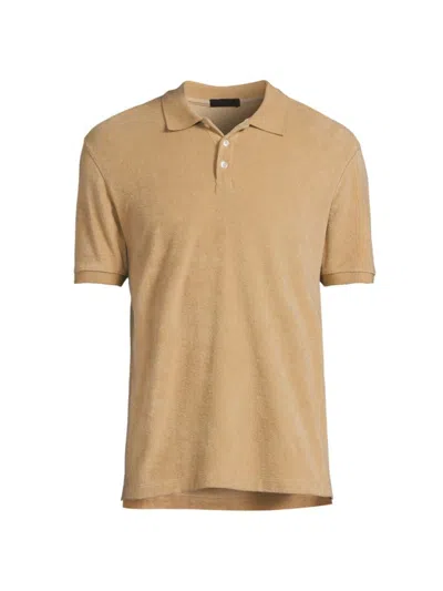 Atm Anthony Thomas Melillo Men's Cotton Terry Polo Shirt In Gold