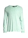 Atm Anthony Thomas Melillo Men's Distressed Long Sleeve T-shirt In Blue Glass
