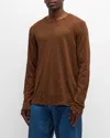 Atm Anthony Thomas Melillo Atm Anthony Thomas Mellio Oversized Pullover Crewneck Ribbed Sweater In Stone