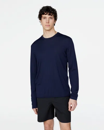 Atm Anthony Thomas Melillo Men's Extra Fine Merino Wool Long Sleeve Crew Neck T-shirt In Multi
