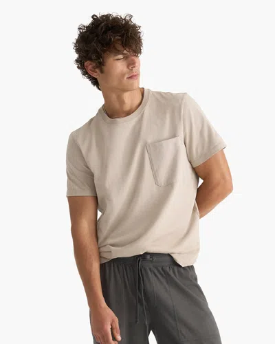 Atm Anthony Thomas Melillo Men's Heavyweight Jersey Crew Neck Pocket T-shirt Cotton In White