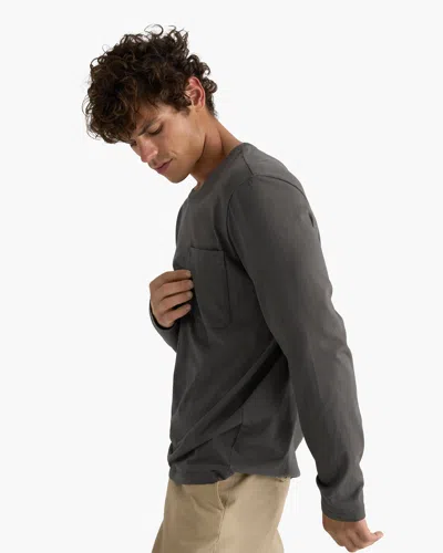 Atm Anthony Thomas Melillo Men's Heavyweight Jersey Long Sleeve Crew T-shirt Cotton In Gray