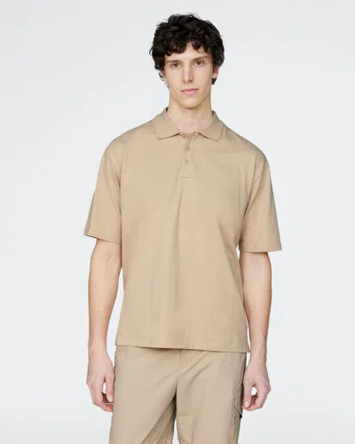 Atm Anthony Thomas Melillo Men's Heavyweight Jersey Polo T-shirt Cotton In Brown