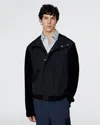 Atm Anthony Thomas Melillo Men's Hybrid Tech Jacket Polyester In Blue
