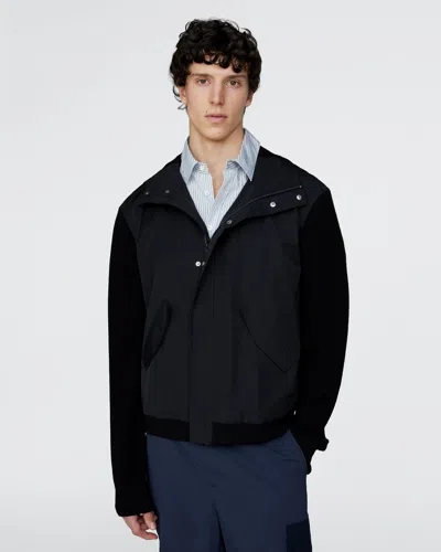 Atm Anthony Thomas Melillo Men's Hybrid Tech Jacket Polyester In Blue