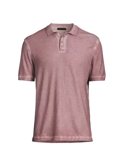 Atm Anthony Thomas Melillo Men's Mineral Wash Polo Shirt In Wisty Mauve