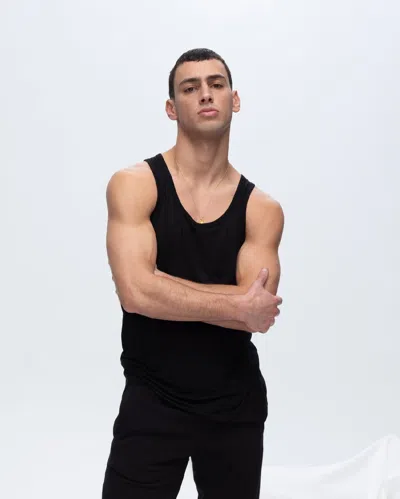 Atm Anthony Thomas Melillo Men's Modal Jersey Tank Top In Black