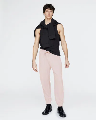Atm Anthony Thomas Melillo Men's Pima Cotton Pique Banded Bottom Sweatpants In Black