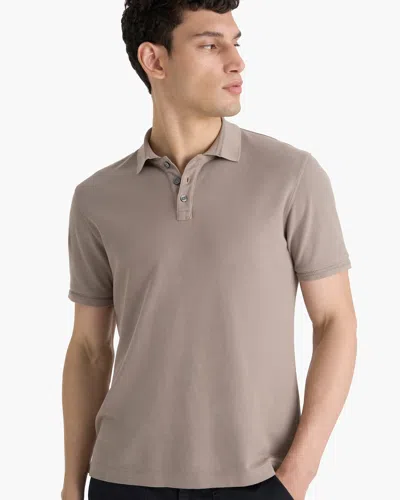 Atm Anthony Thomas Melillo Men's Pima Cotton Pique Polo T-shirt In Brown
