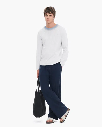 Atm Anthony Thomas Melillo Men's Pique With Sun Bleach Pull On Straight Leg Pant In Blue