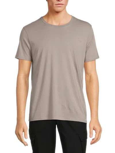 Atm Anthony Thomas Melillo Men's Short Sleeve Regular Fit Stretch Tshirt In Titanium