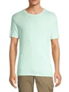 Atm Anthony Thomas Melillo Men's Slub Crewneck Tee In Blue Glass