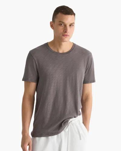 Atm Anthony Thomas Melillo Men's Slub Jersey Crew Neck T-shirt In Brown