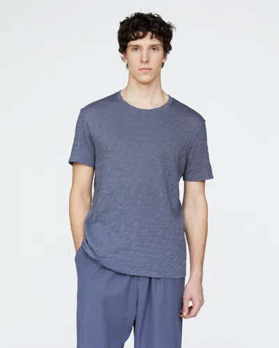 Atm Anthony Thomas Melillo Men's Slub Jersey Crew Neck T-shirt In Blue
