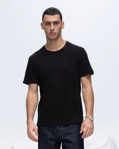 Atm Anthony Thomas Melillo Men's Slub Jersey Crew Neck T-shirt In Black