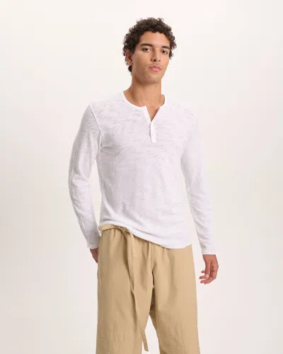 Atm Anthony Thomas Melillo Men's Slub Jersey Destroyed Wash Henley T-shirt