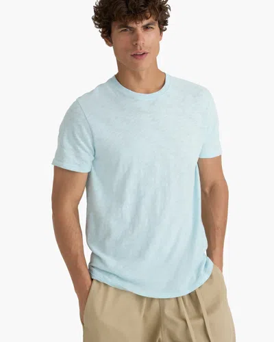 Atm Anthony Thomas Melillo Men's Slub Jersey Short Sleeve Crew Neck T-shirt In Blue