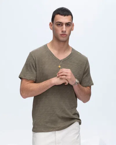 Atm Anthony Thomas Melillo Men's Slub Jersey V-neck T-shirt In Multi