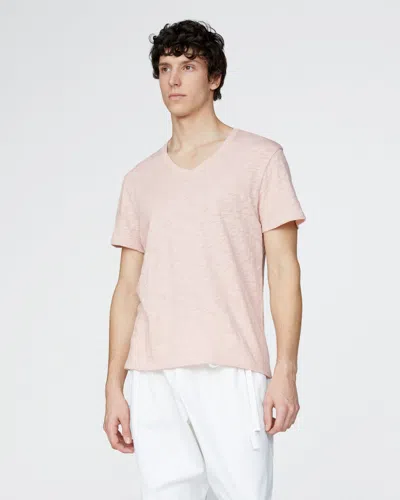 Atm Anthony Thomas Melillo Men's Slub Jersey V-neck T-shirt In Pink