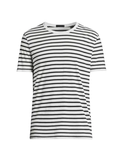 Atm Anthony Thomas Melillo Men's Striped Cotton T-shirt In White Black
