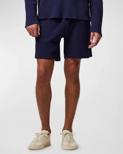 Atm Anthony Thomas Melillo Men's Waffle Pull-on Shorts In Ink