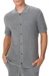 Atm Anthony Thomas Melillo Merino Cotton Cashmere Blend Waffle Shirt In Heather Grey In Gray