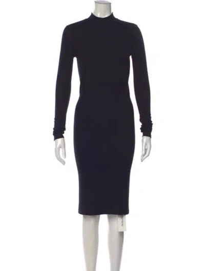 Pre-owned Atm Anthony Thomas Melillo Merino Wool Knee-length Dress In Black