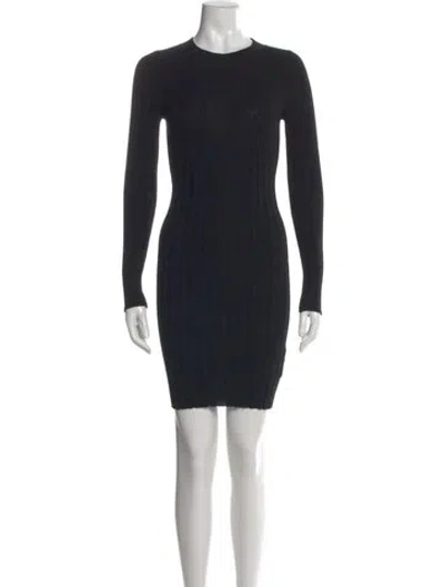 Pre-owned Atm Anthony Thomas Melillo Merino Wool Knee-length Dress In Black