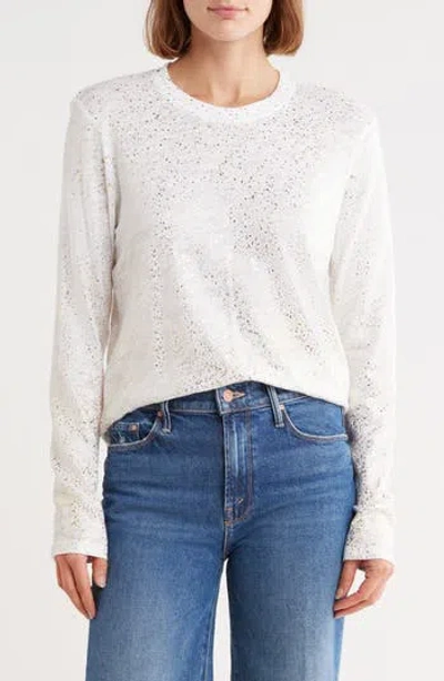 Atm Anthony Thomas Melillo Metallic Cotton Slub Jersey Top In Multi