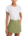 Atm Anthony Thomas Melillo Metallic Slub Jersey Tee In White/gold