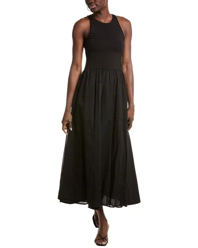 Atm Anthony Thomas Melillo High Torsion Cotton-jersey Maxi Dress In Black