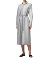 Atm Anthony Thomas Melillo Mixed Stripe Shirting Belted Shirt Dress In Multi