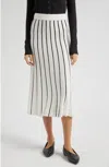 Atm Anthony Thomas Melillo Stripe Cotton Blend Skirt In Multi
