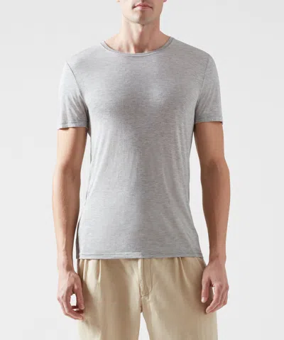 Atm Anthony Thomas Melillo Modal Jersey Crew Neck T-shirt In Gray