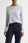 Atm Anthony Thomas Melillo Modal Jersey Crewneck Top In Pastel Blue