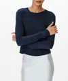 Atm Anthony Thomas Melillo Modal Jersey Cropped Crew Neck Top In Midnight