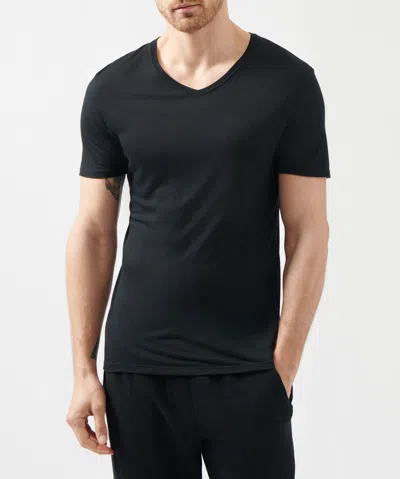 Atm Anthony Thomas Melillo Modal Jersey V-neck Tee In Black