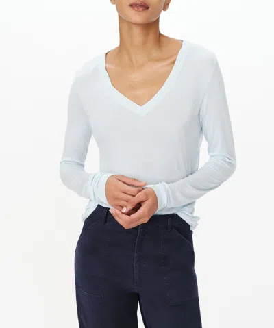 Atm Anthony Thomas Melillo Modal Jersey V-neck Top In Pastel Blue