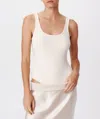 Atm Anthony Thomas Melillo Modal Rib Square Neck Bodysuit In Irish Cream