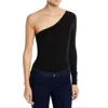 Atm Anthony Thomas Melillo One Shoulder Bodysuit In Black In Black